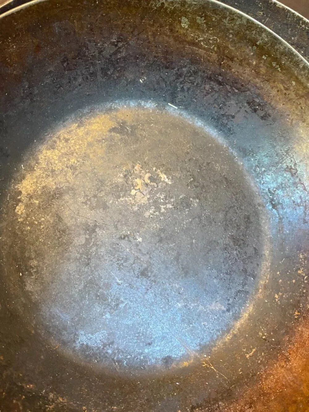 Two (2) Unbranded Carbon Steel French Chef's Skillets Saute Frying Pans